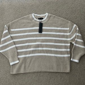 Banana republic oatmeal stripe sweater